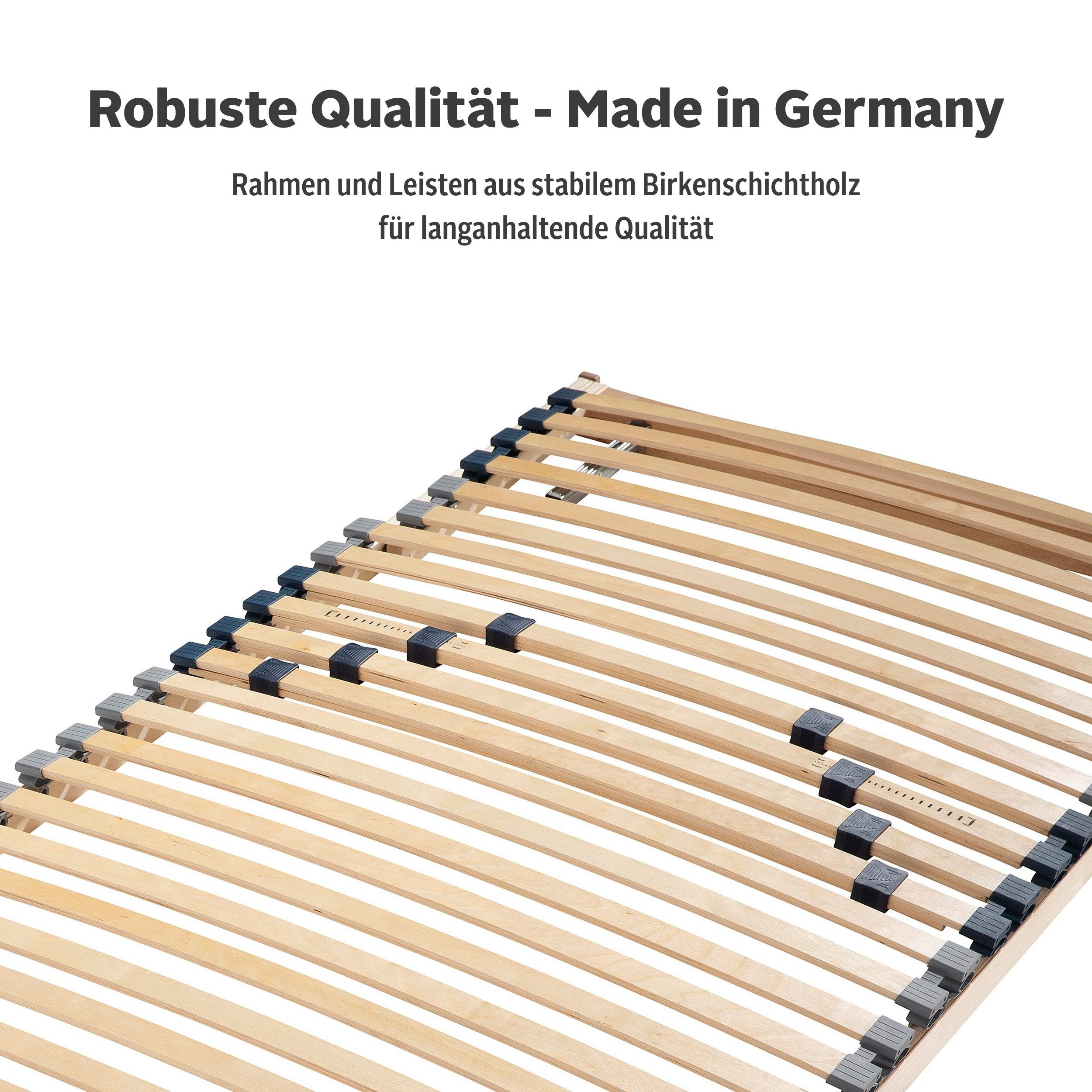 Lattenrost Randsfjord, 90x200, 140x200 cm und weiteren Größen, OTTO home, Kopfteil manuell verstellbar, Fußteil nicht verstellbar, Lattenrost für alle Matratzen, langlebig, ergonomisch, 7-Zonen