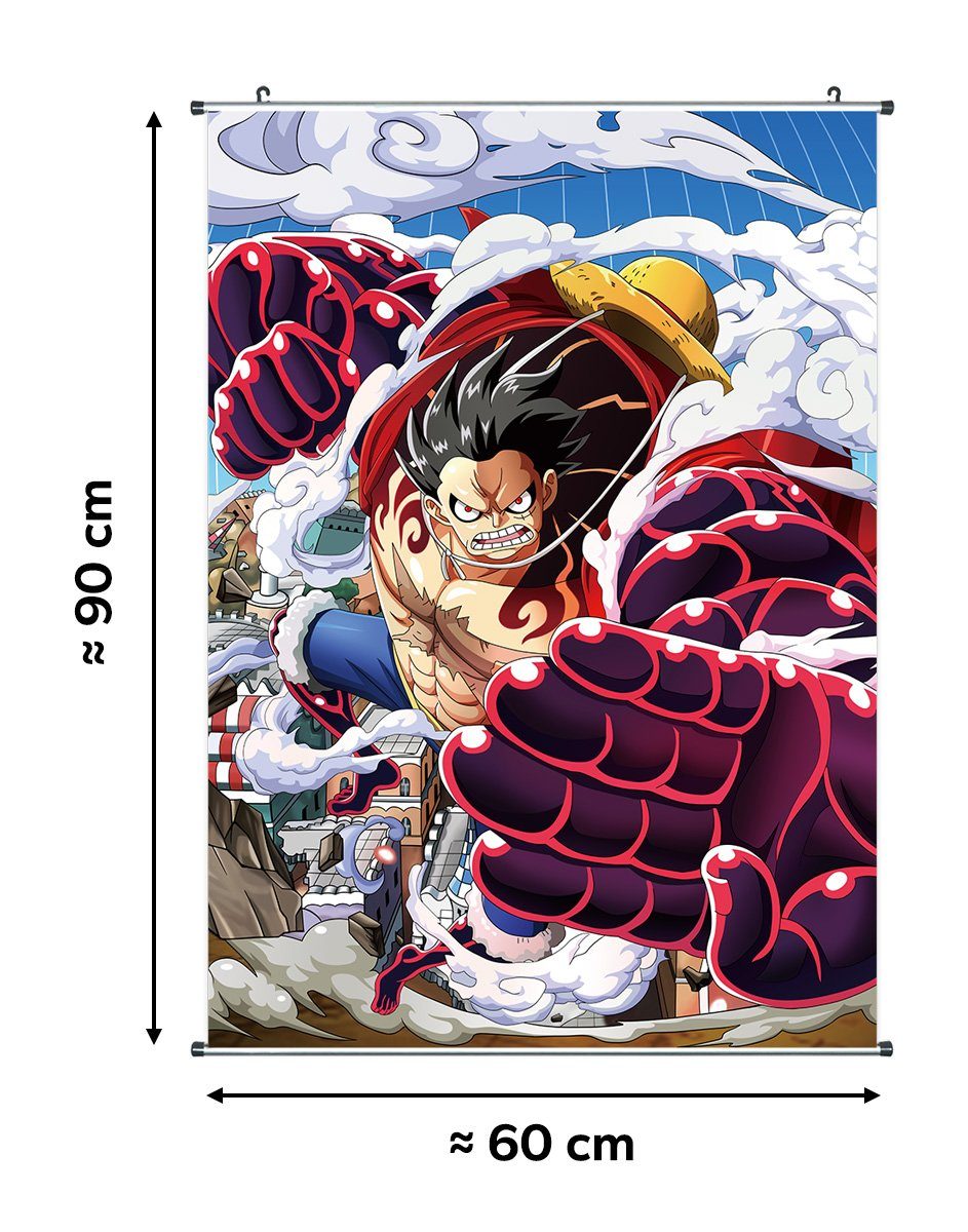 Großes One Piece Zoro Wallscroll Stoffposter Rollbild Anime Manga Poster 60x90CM 