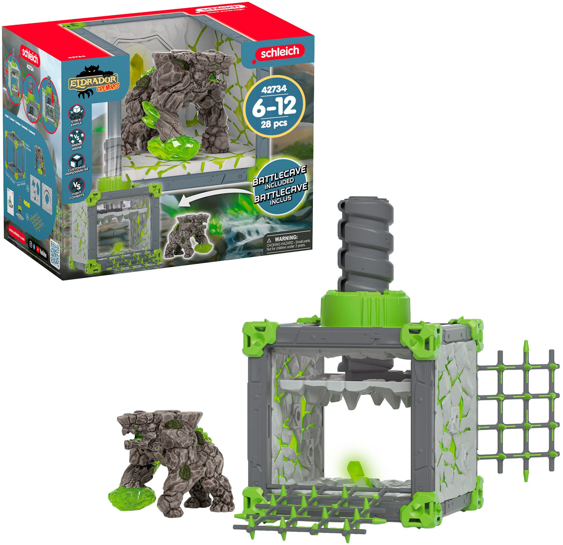 Schleich® Spielwelt ELDRADOR® CREATURES, BattleCave Steinschläger (42734), Made in Europe