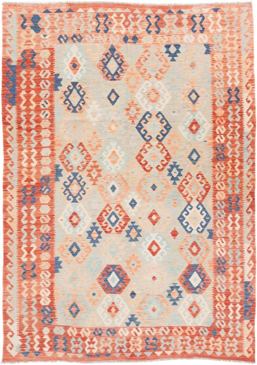 Orientteppich Kelim Afghan 209x295 Handgewebter Orientteppich, Nain Trading, rechteckig, Höhe: 3 mm