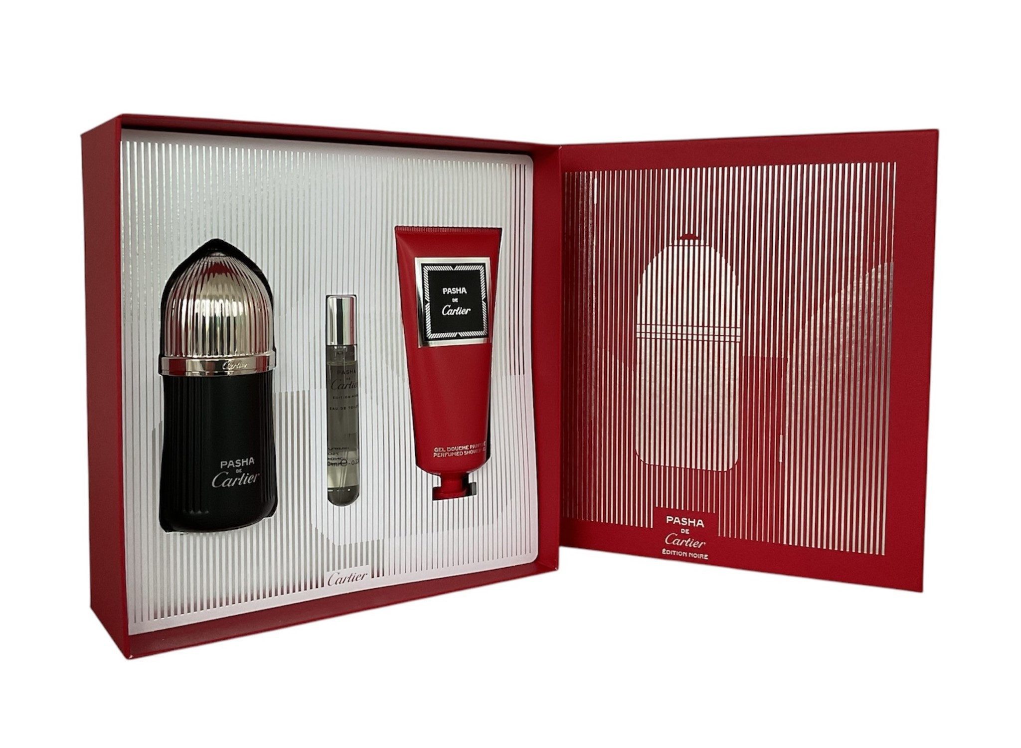 Duft-Set Cartier Pasha Edition Noire EDT 100ml + EDT 10ml & Shower Gel 100ml