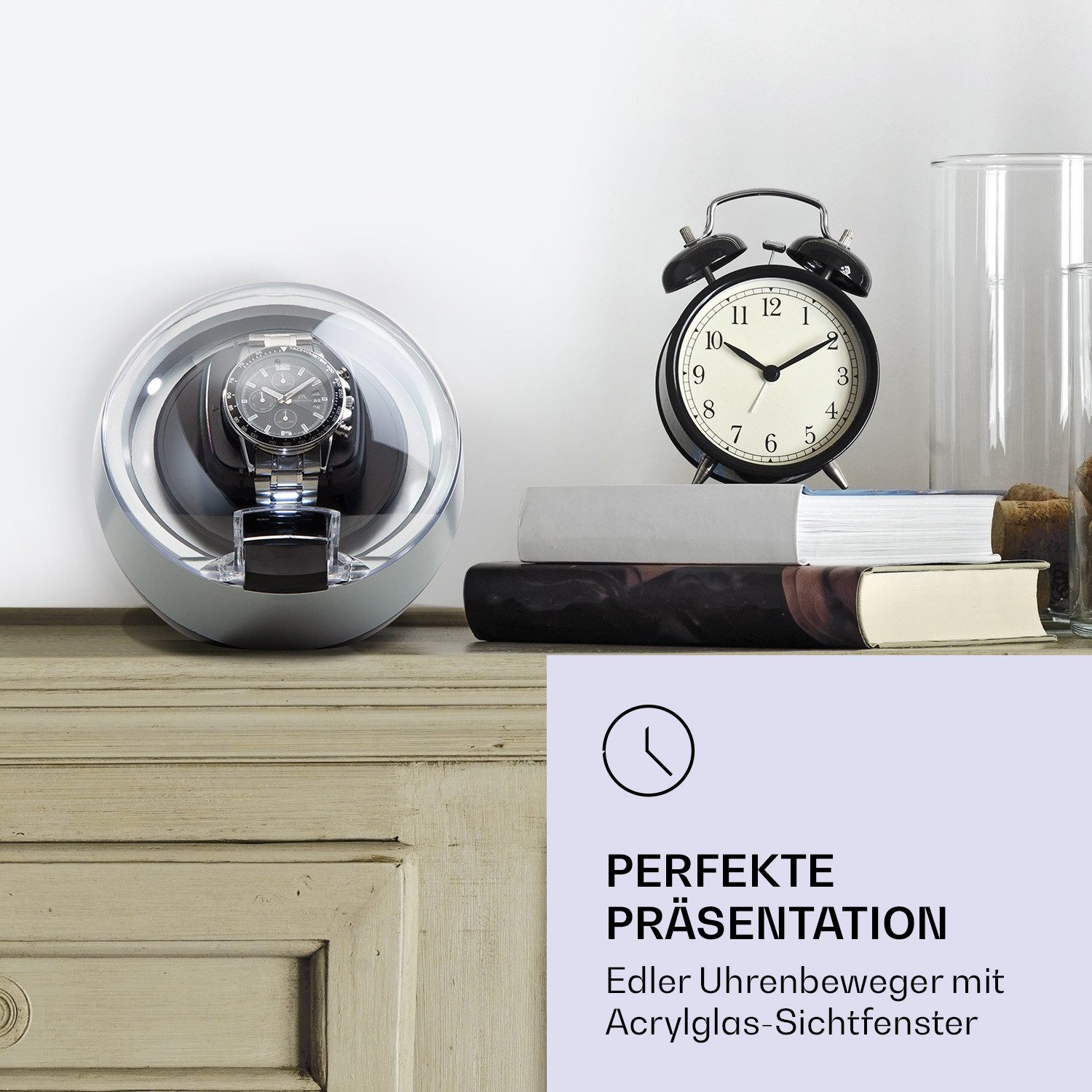 Klarstein Uhrenbeweger St. Gallen ll Premium Uhrenbeweger, Uhrendreher Automatikuhr Beweger Uhrenwender – Bild 3 von 5