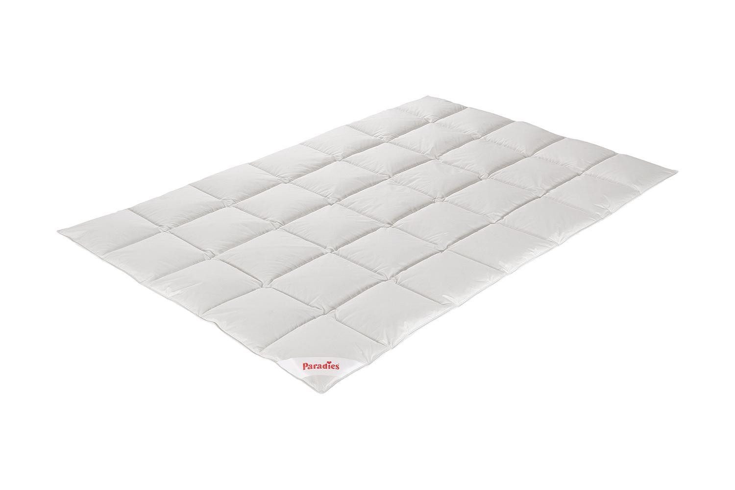 Paradies Baumwollbettdecke DAGMAR, 135 x 200 cm, Weiß, Trocknergeeignet, Füllung: 90 % Entendaunen, 10 % Federn, Bezug: Baumwolle, Waschbar bis 40 °C