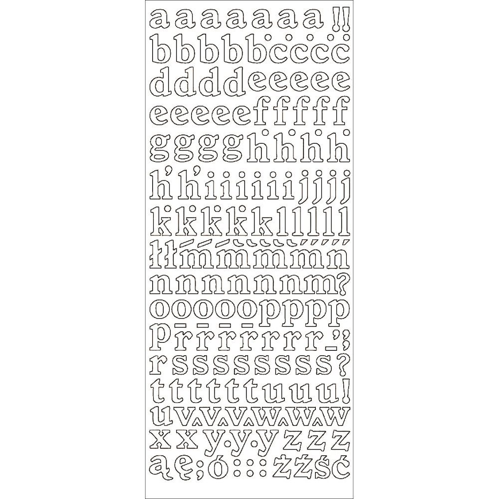 MEYCO Hobby Aufkleber Konturensticker Sticker - Alphabet Kleinbuchstaben