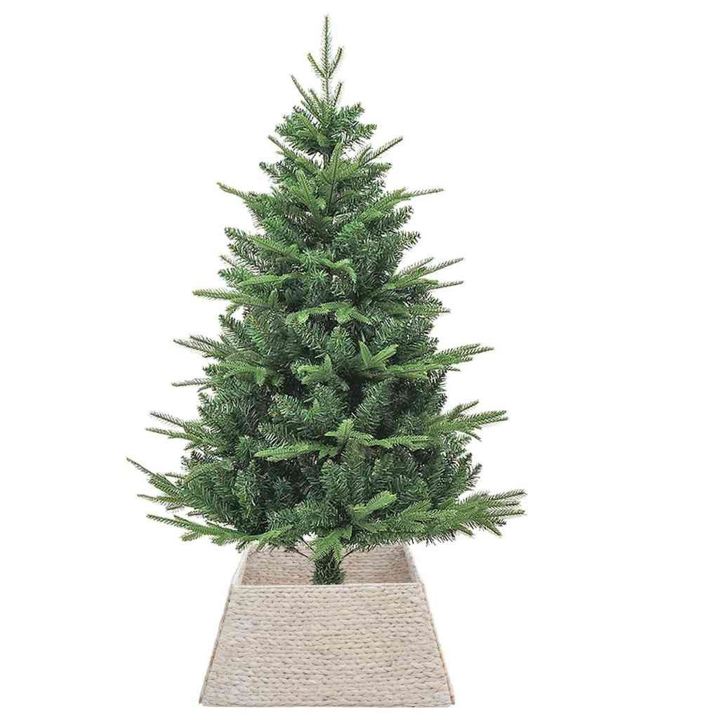 furnicato Weihnachtsbaumdecke Weihnachtsbaumkragen Weiß 70 x 70 x 28 cm Wasserhyazinthe