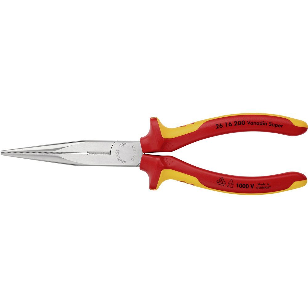 Thumbnail - Knipex Flachzange Knipex 26 16 200 VDE Flachrundzange Gerade Vanadium Elektrostahl 200 m