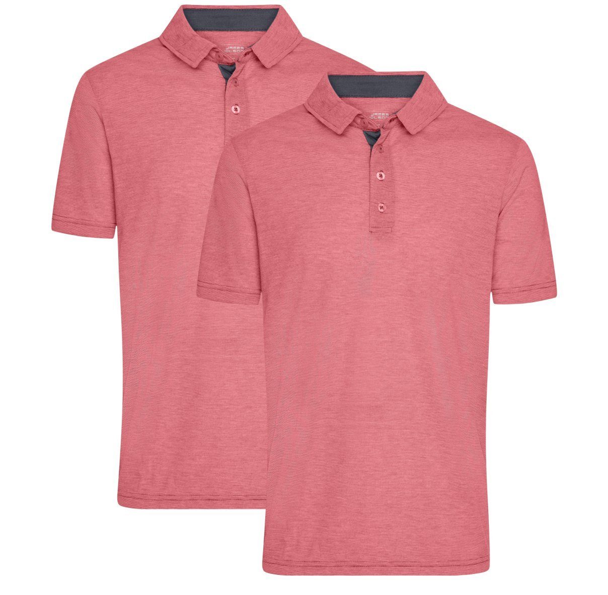 James & Nicholson Poloshirt Herren Funktionspolo im Doppelpack Single Jersey Qualität JN754 (Doppelpack, 2er-Pack) Atmungsaktiv und Feuchtigkeitsregulierend