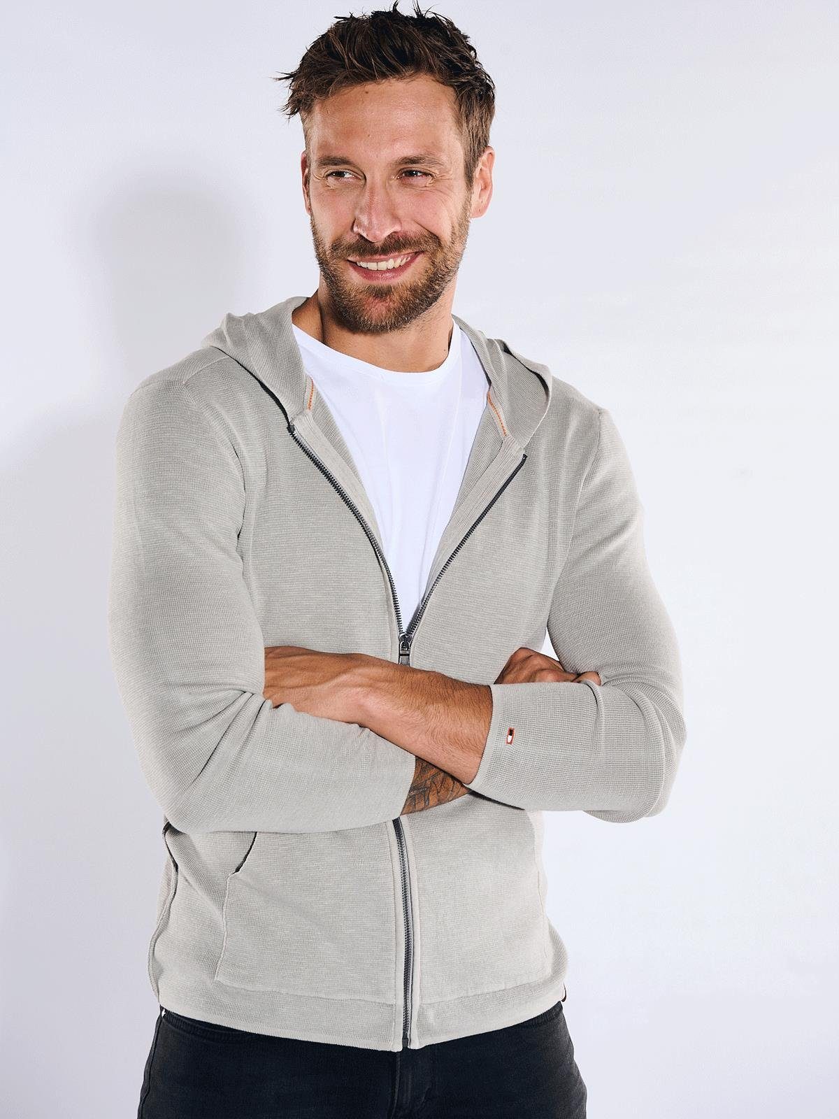 Emilio Adani Herren Strickjacke Strukturiert - Baumwoll Strickjacke Regular Fit Mit Seitentaschen