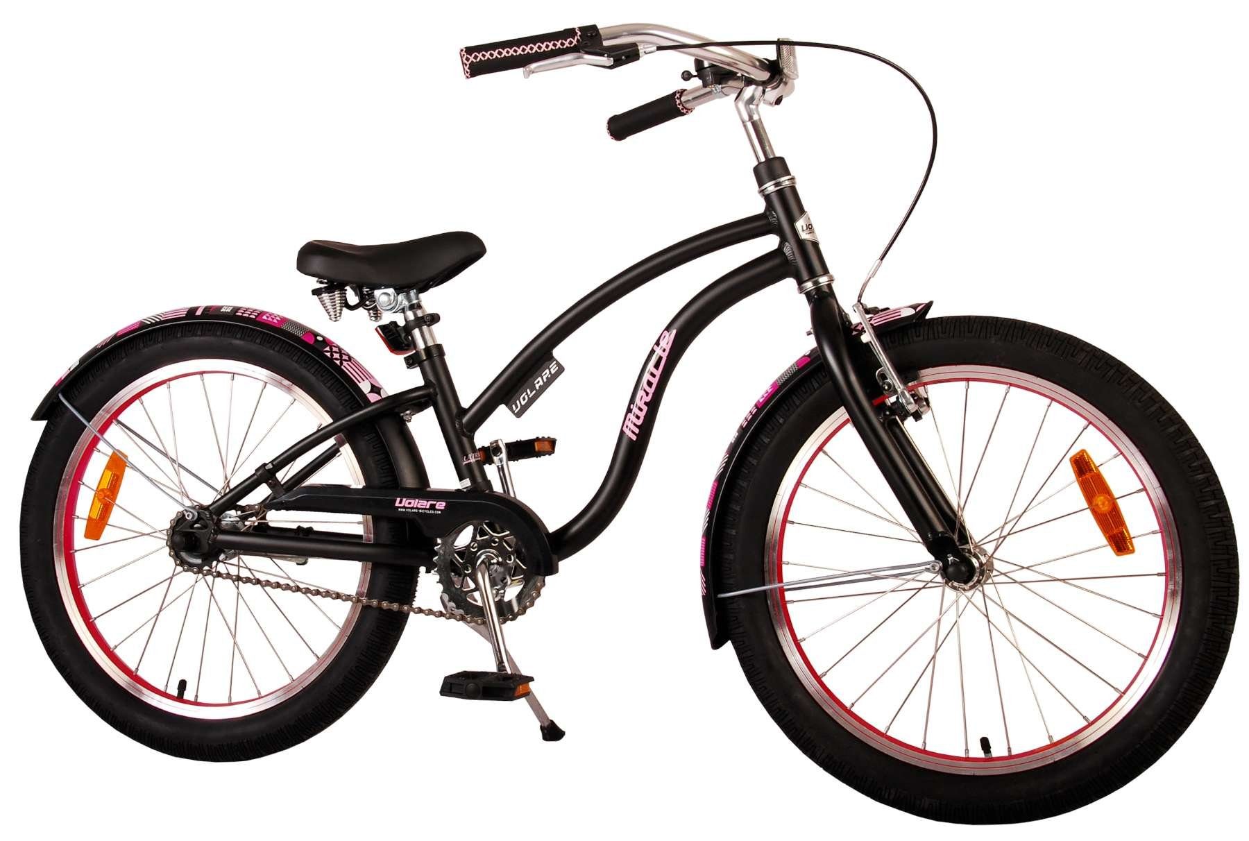 TPFSports Kinderfahrrad Volare Miracle Cruiser mit Rücktritt Fahrrad Sicherheitsgriffe), Fahrrad Handbremse, Rutschfeste Kinderrad 20 Laufrad Kinder Ständer Mädchen - Gang, 1 (Mädchen 20 mit Zoll + Zoll