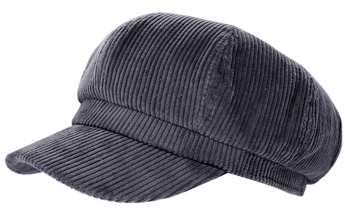 dy_mode Ballonmütze Damen Cordmütze / Ballonmütze mit Schirm Herbst-Winter günstig online kaufen