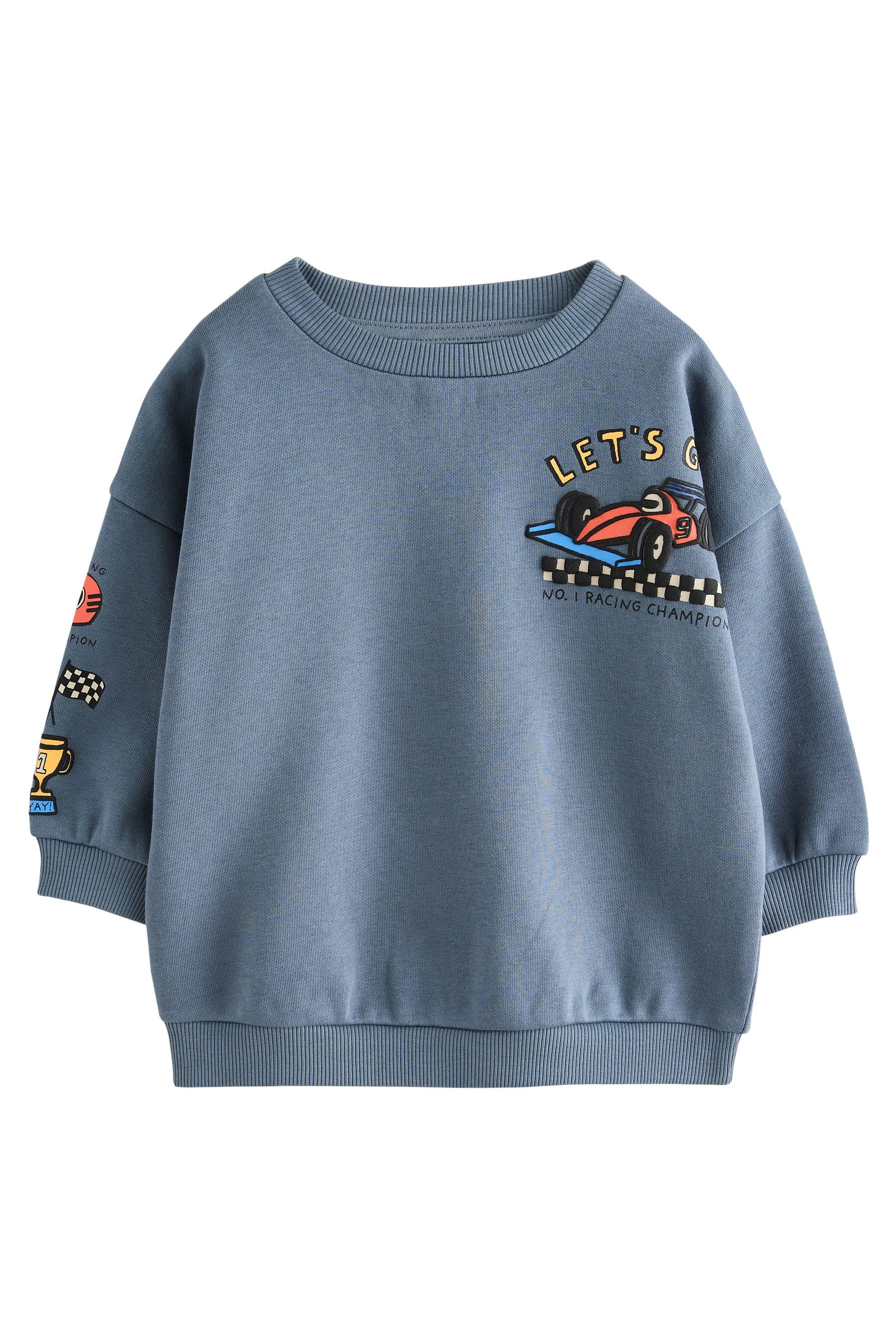 Next Sweater Sweatshirt mit Rundhalsausschnitt und Print (1-tlg)