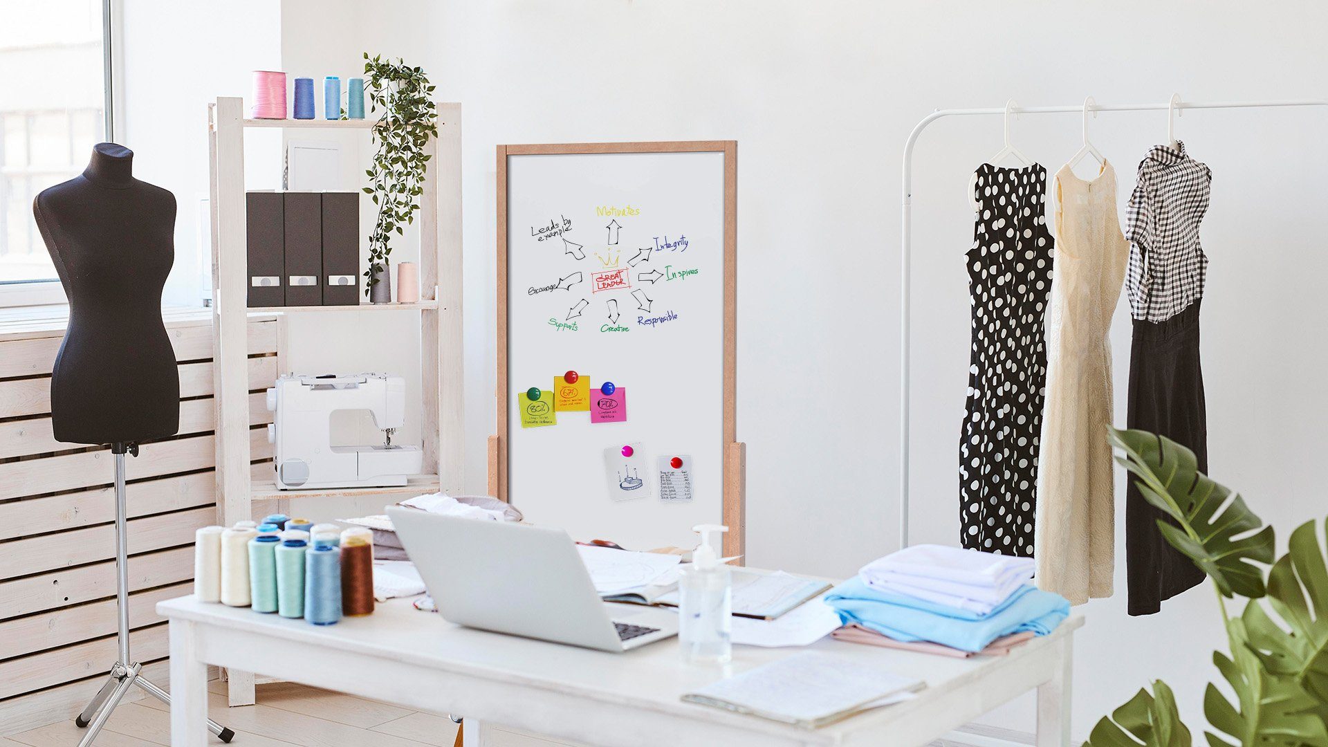 ALLboards Magnettafel Whiteboard magnetische trocken abwischbare mobile Tafel Kundenstopper