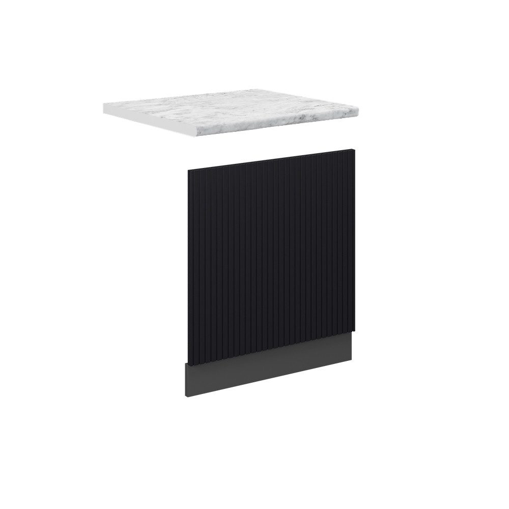 Vicco Frontblende Fame-Line, Schwarz gestreift/Anthrazit, 60 cm, AP Marmor (1 St)