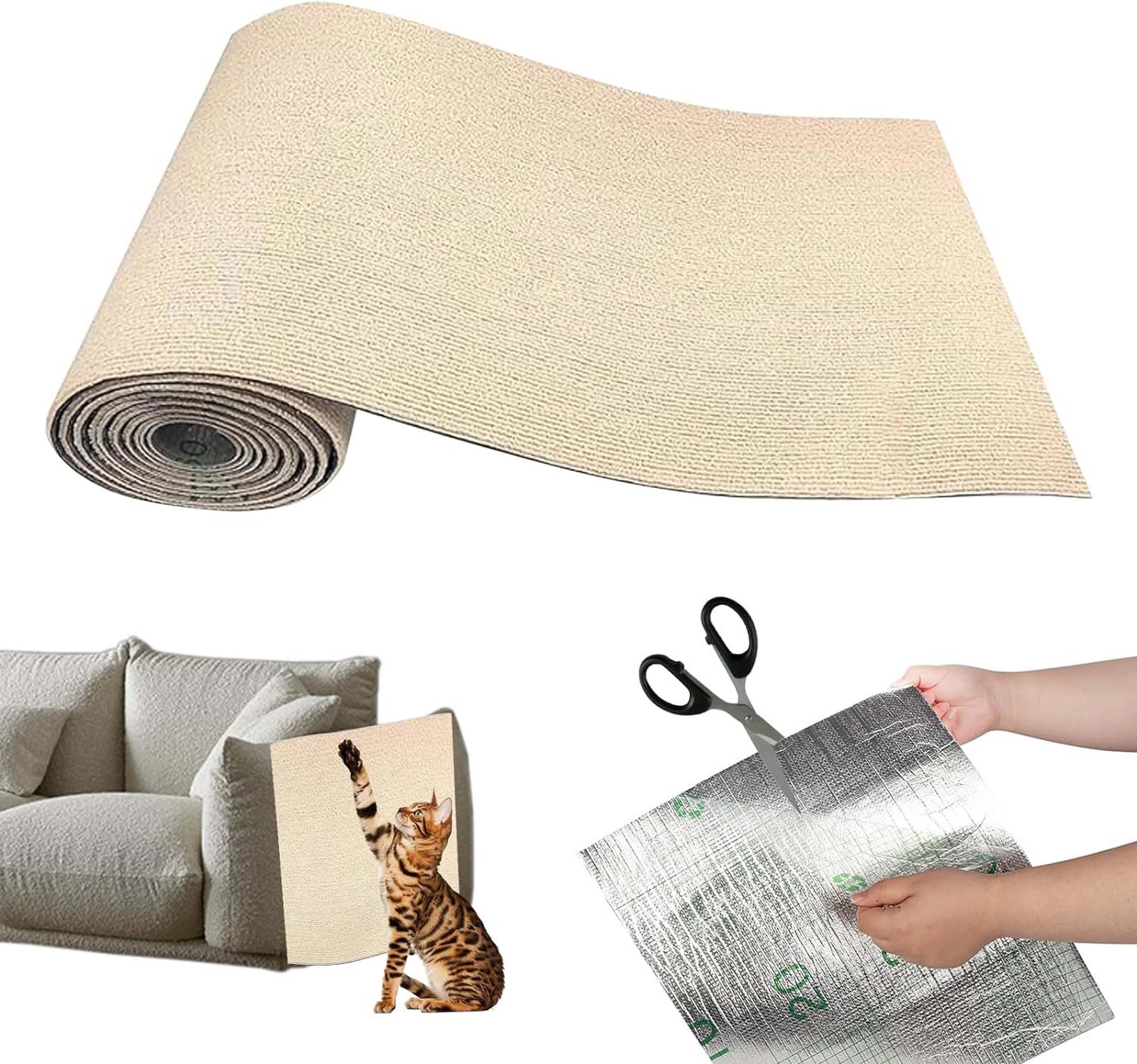 Agger Kratzmatte Katze Wand Selbstklebend Kratzschutz Sofa Katze, Kratzteppich Ecke DIY
