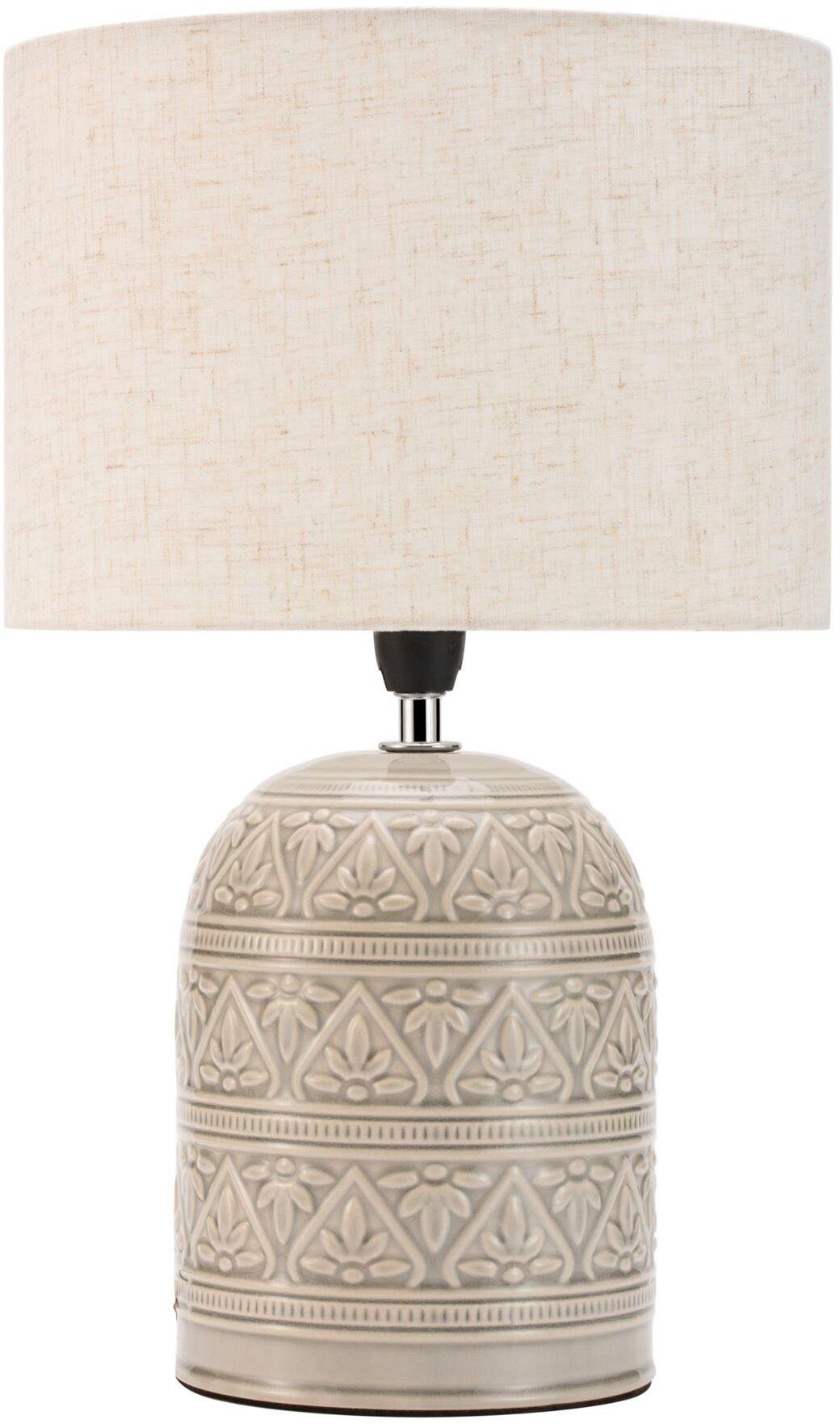 Pauleen Tischleuchte Tender Pearl max20W Beige 230V Stoff/Keramik, Ein-/Ausschalter, ohne Leuchtmittel, E14