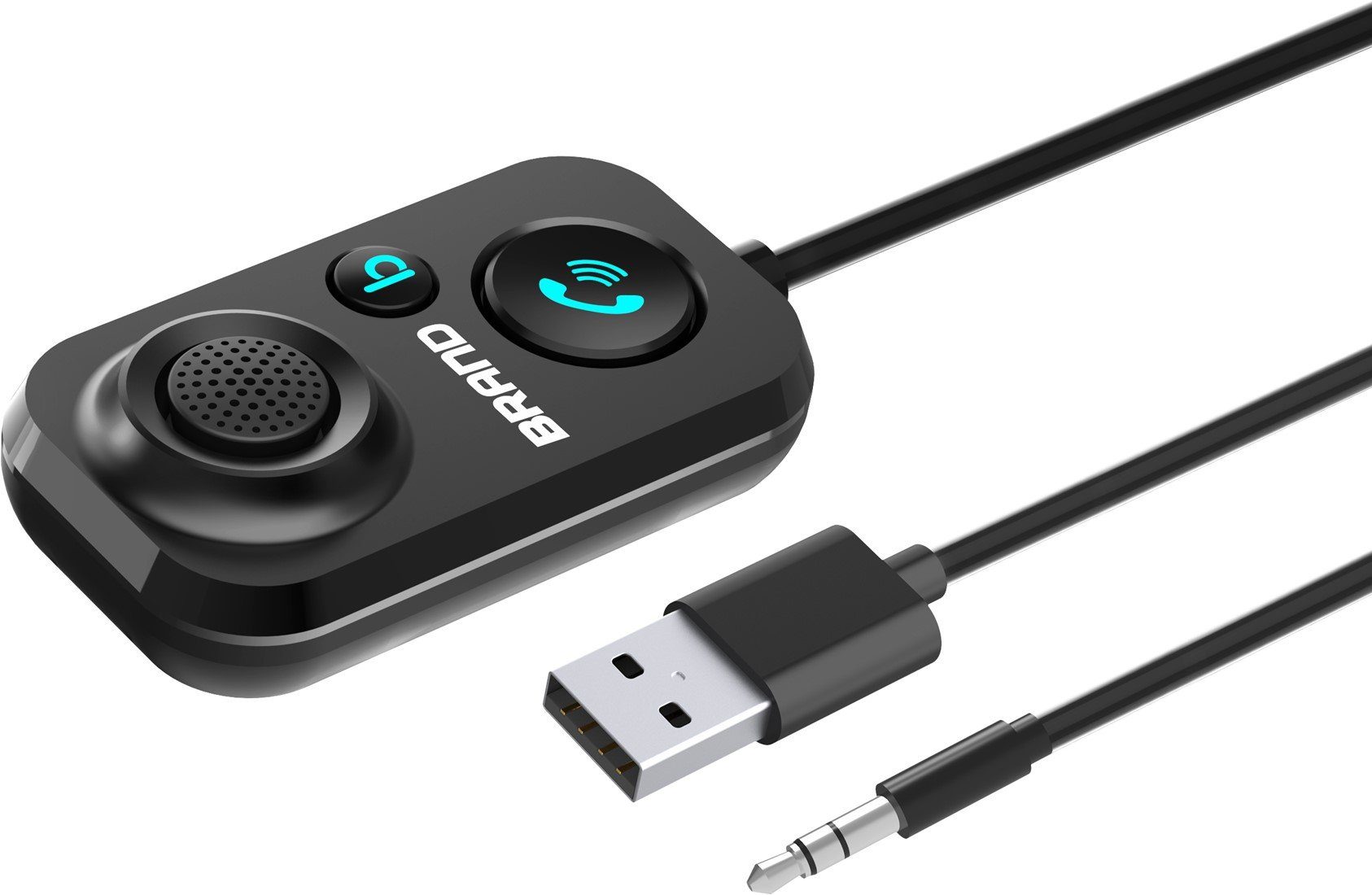 COFI 1453 BT 5.0 kabelloser AUX-Adapter für Auto, Audio-Sender und Empfänger KFZ-Transmitter
