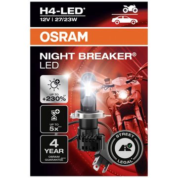 Osram KFZ-Ersatzleuchte OSRAM 64193DWNB-1HFB LED Leuchtmittel Night Breaker® H4 12 V