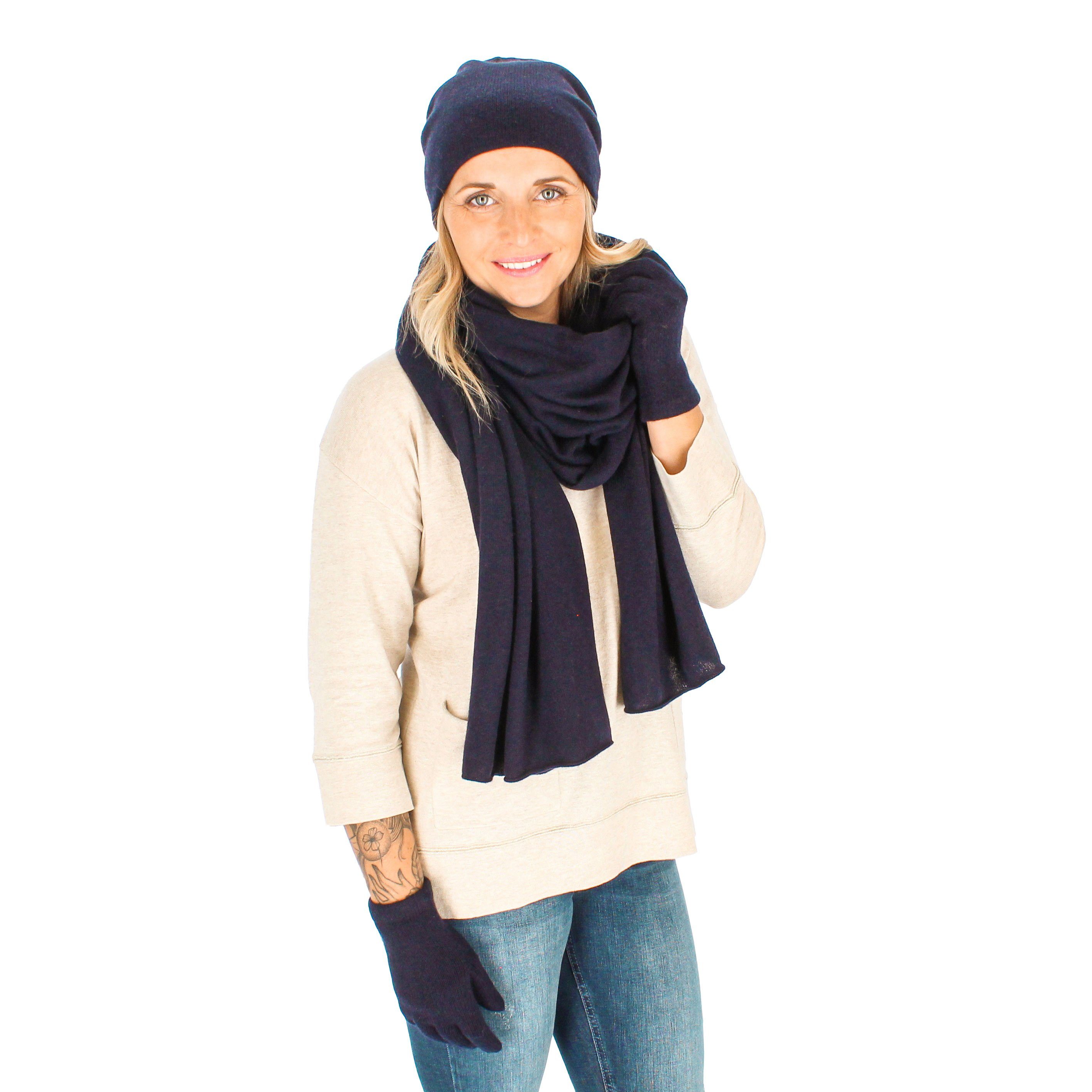 halsüberkopf Accessoires Strickhandschuhe Strickhandschuh aus Wolle mit wei günstig online kaufen