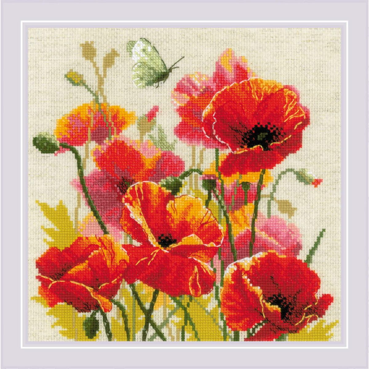 Riolis Kreativset Riolis Kreuzstich Stickpackung "Farbe der Flamme", Zählmuster, 30x3..., (embroidery kit by Marussia)