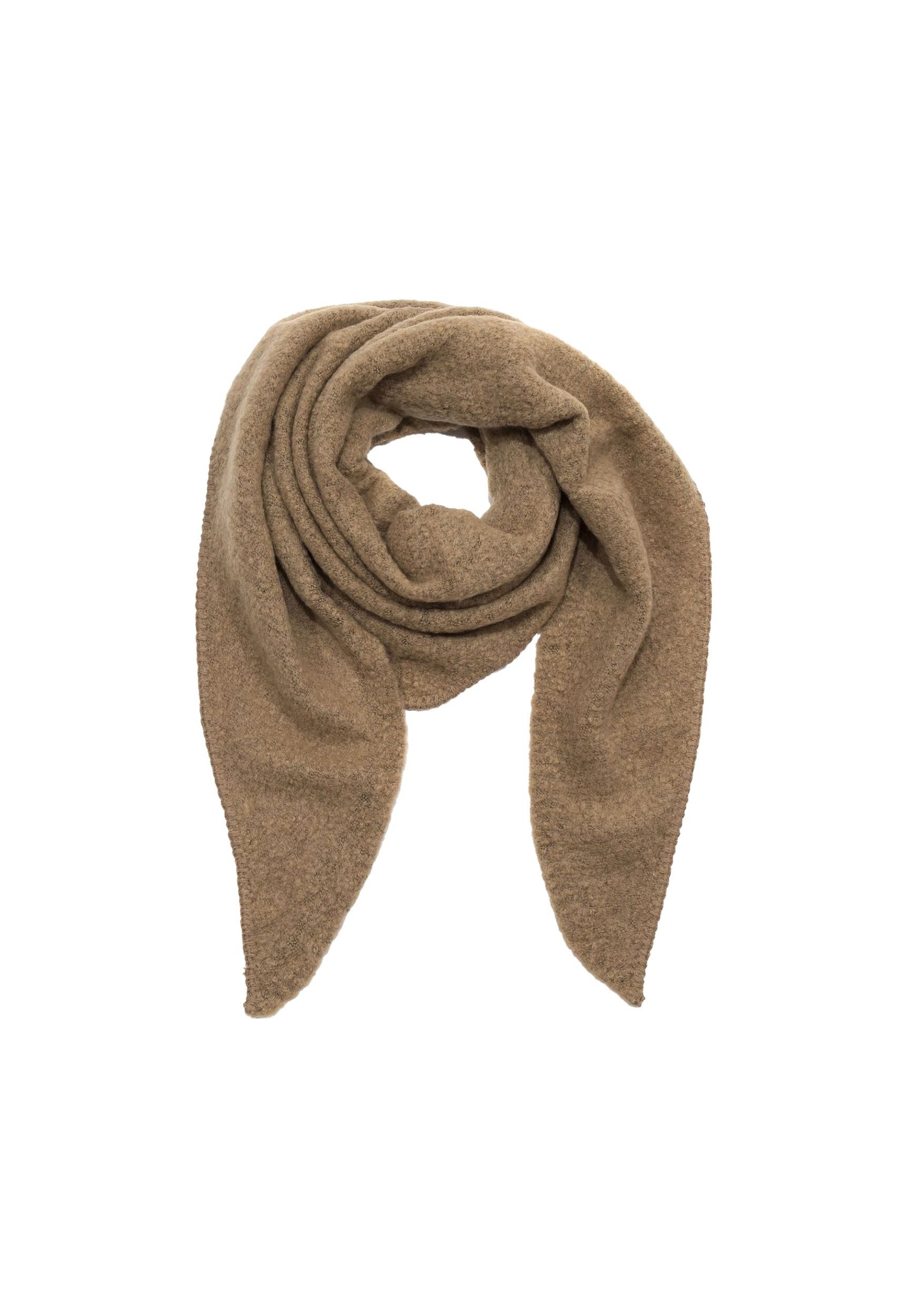 Faera Modeschal Bouclé Dreieckstuch cozy Material für Damen, Normal Fit Einfarbig wärmend Casual-Style ideal für Urlaub