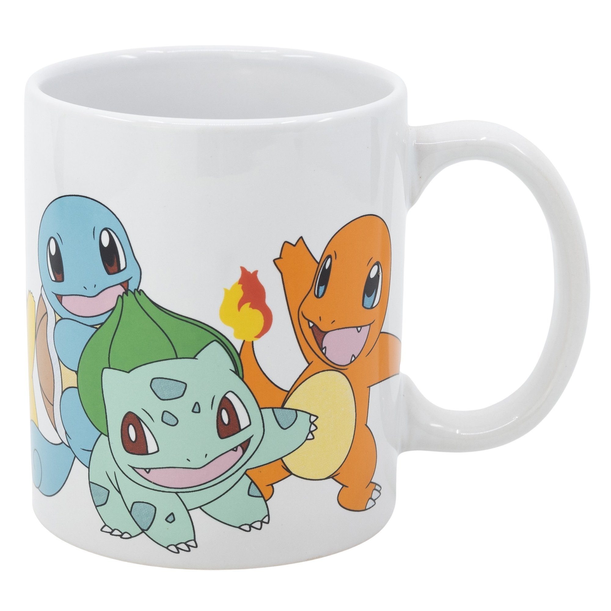 POKÉMON Tasse Pokemon Pikachu Bisasam Shiggy Kaffeetasse Teetasse, Keramik