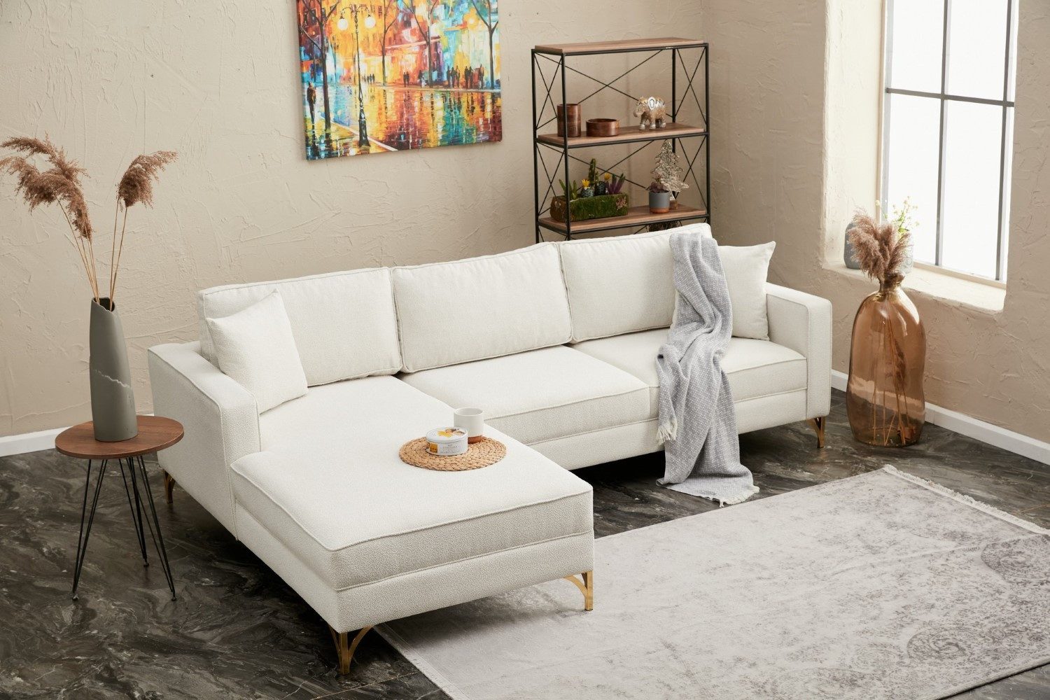 Myhomelando Ecksofa Berlin, mit losen Rückenkissen