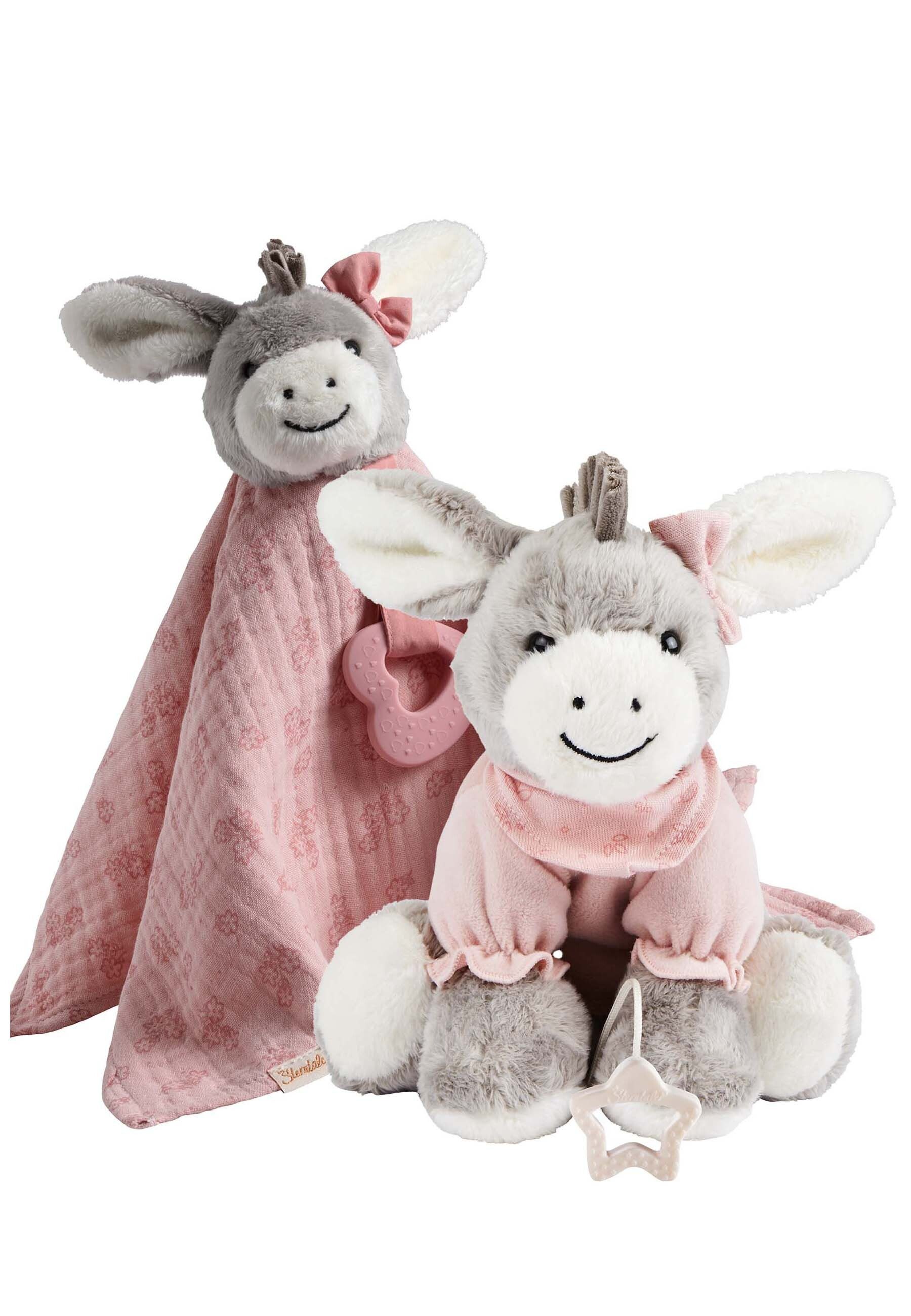 Sterntaler® Kuscheltier Multipack Spielwaren ESEL Emmi Girl (Spar-Set, 2-St., Set bestehend aus mittlerer Spieluhr und Musselin-Schmusetuch), Set bestehend aus mittlerer Spieluhr und Musselin-Schmusetuch.