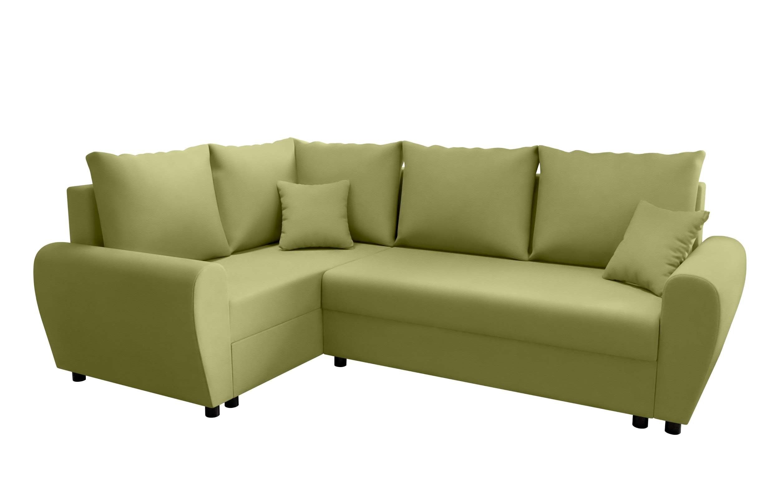 Bettfunktion, Design mit Valence, mit Eckcouch, Stylefy Sitzkomfort, Modern Sofa, L-Form, Bettkasten, Ecksofa