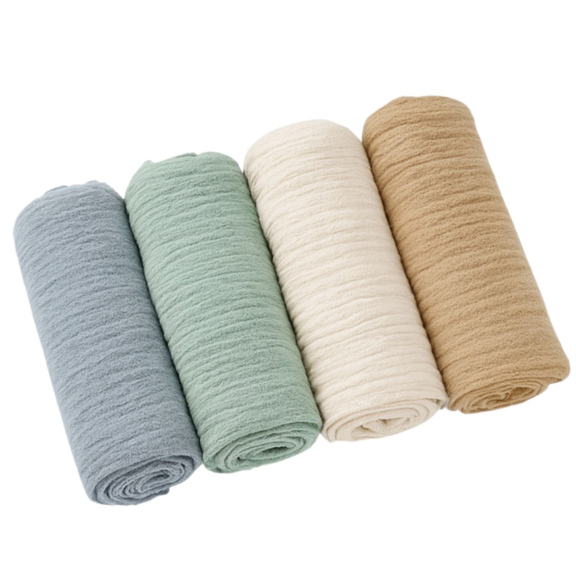 Räuberella Spucktuch 4er-Pack – 60x60 cm (Grau, Mint, Beige, Braun), (4-tlg), aus weichem Musselin, perfektes Baby Geschenk