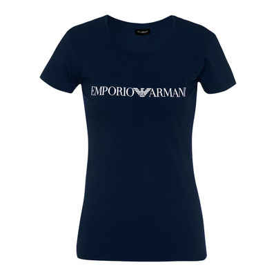 Emporio Armani T-Shirt Loungewear-Shirt Round Neck mit Markenschriftzug auf der Brust