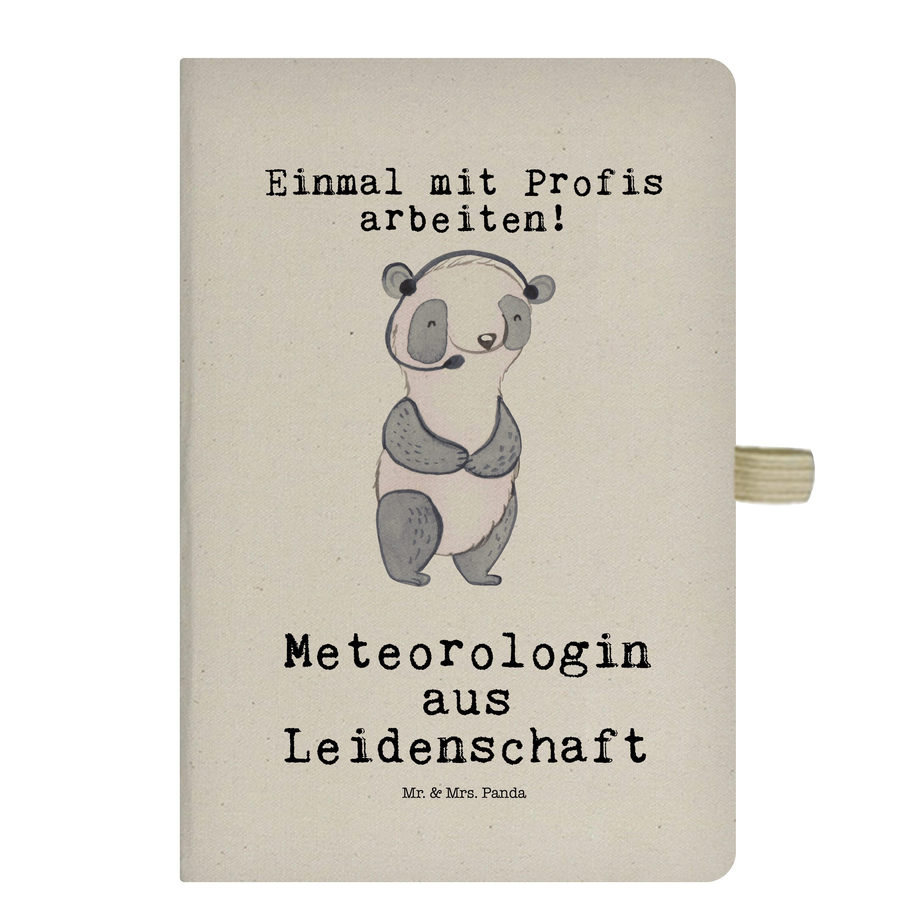 Geschenk, Panda Sch Mrs. Panda aus Mr. Mr. & Mrs. Notizbuch & Leidenschaft Meteorologin - Transparent Tagebuch, -