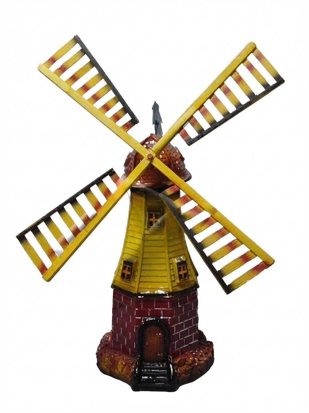 JVmoebel Dekofigur Design Mühle aus Holz in Naturfarbe als stilvolle Dekoration, Made in Europa