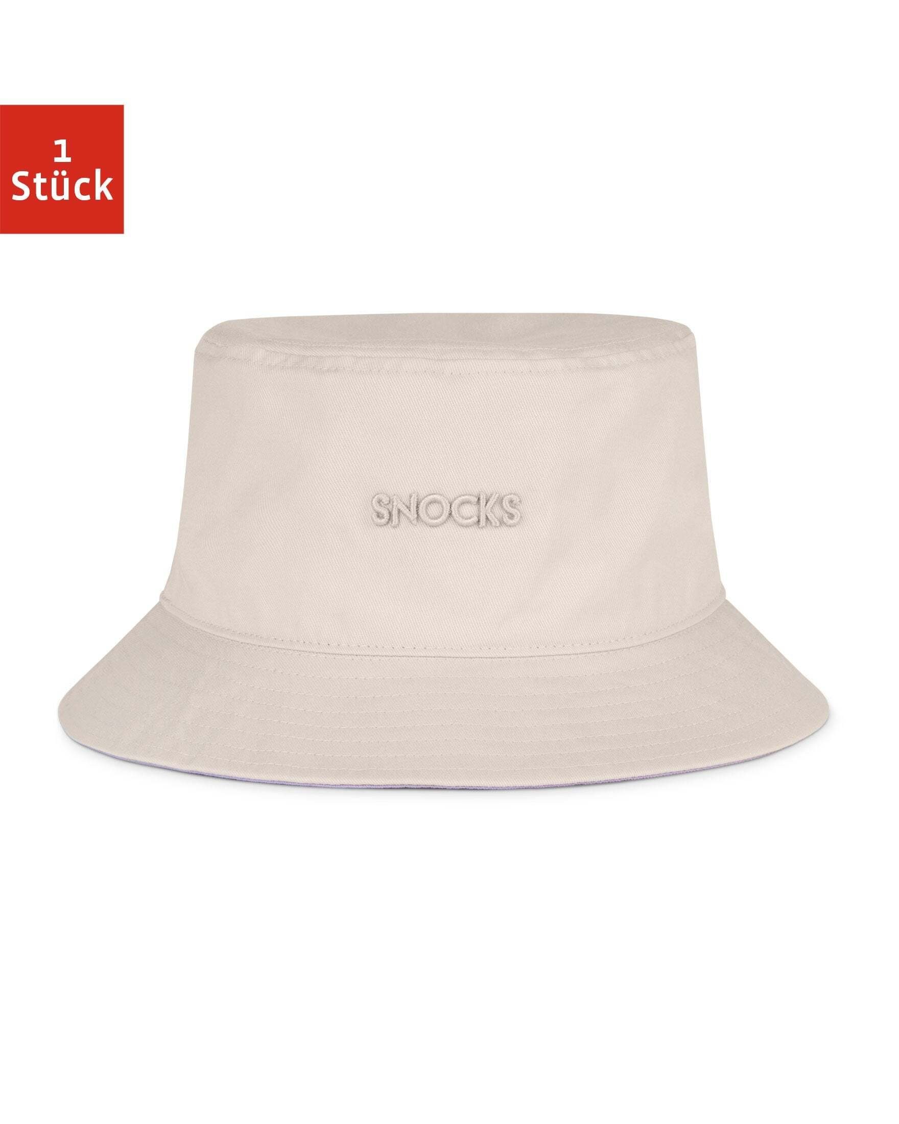 Bio-Baumwolle, aus (1-St) Sonnenhut Fischerhut unisex 100% SNOCKS perfekter Bucket Sonnenschutz Hat