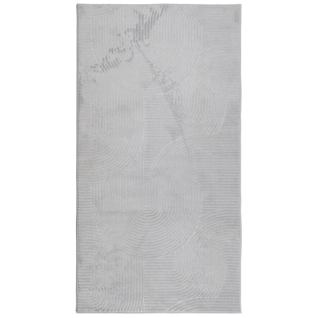 vidaXL Teppich Teppich IZA Kurzflor Skandinavischer Look Grau 80x150 cm, Rechteckig, Höhe: 0.8 mm