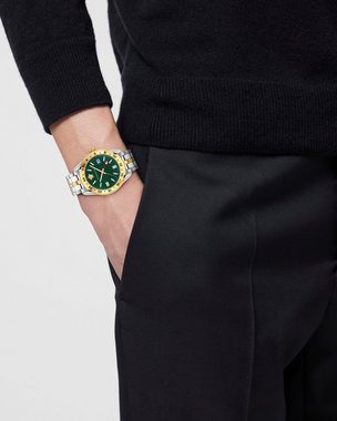Versace Quarzuhr GRECA TIME GMT, VE7C00623, Armbanduhr, Herrenuhr, Datum, Swiss Made, Leuchtzeiger, 2. Zeitzone