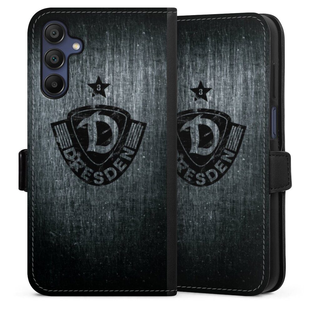 DeinDesign Handyhülle SG Dynamo Dresden Offizielles Lizenzprodukt Vintage, Samsung Galaxy A15 5G Hülle Handy Flip Case Wallet Cover