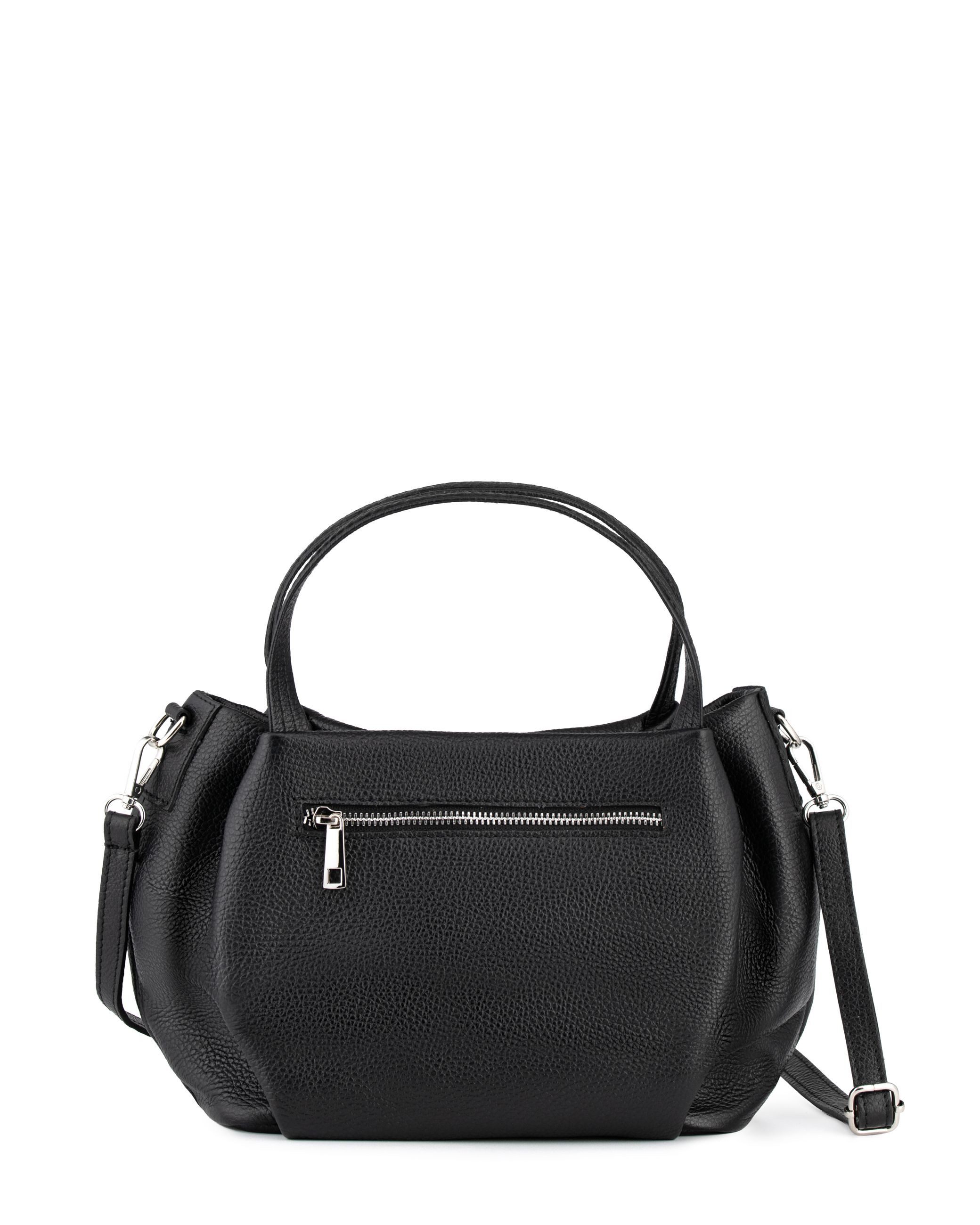 Caspar Henkeltasche Damen Leder Handtasche Schultertasche - PREMIUM LINE - Modell No.823, elegant, robust & unempfindlich - 100% Echtleder - Handmade in Italy – Bild 3 von 5