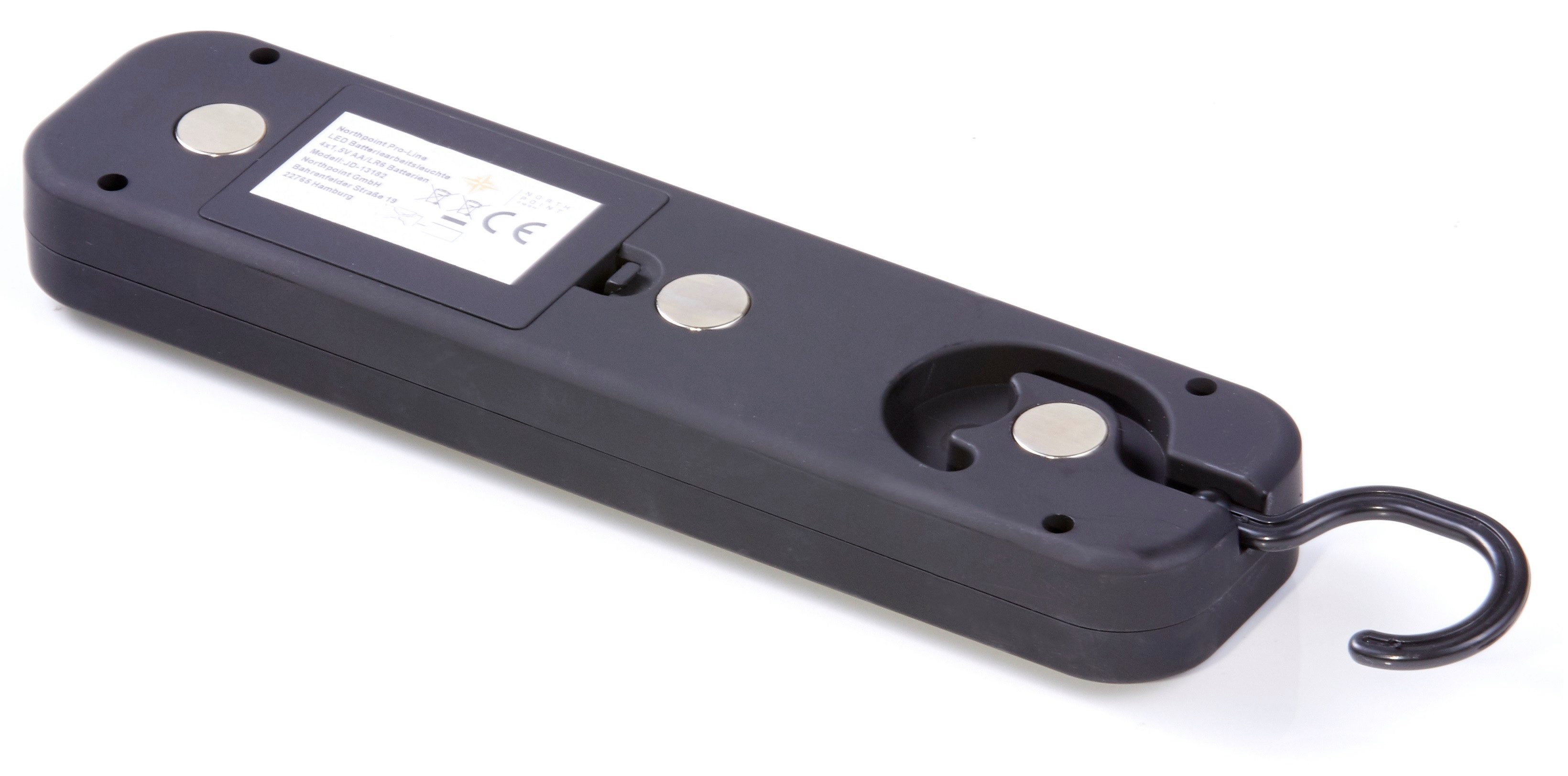 Northpoint LED Arbeitsleuchte Arbeitslampe Stableuchte Werkstattlampe Batterie Magnet Haken