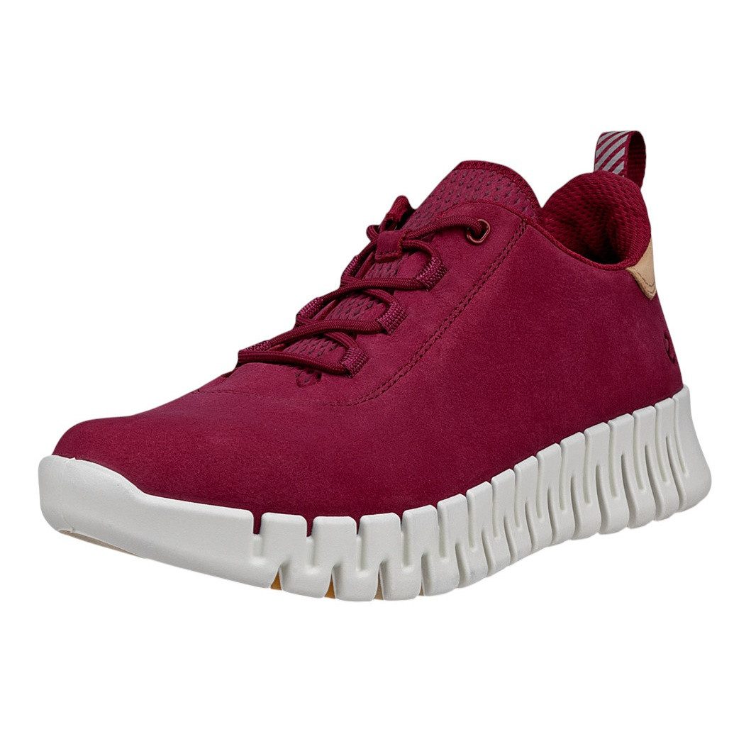 Ecco Gruuv Lea (weiches Nappaleder) weinrot Damen Sneaker