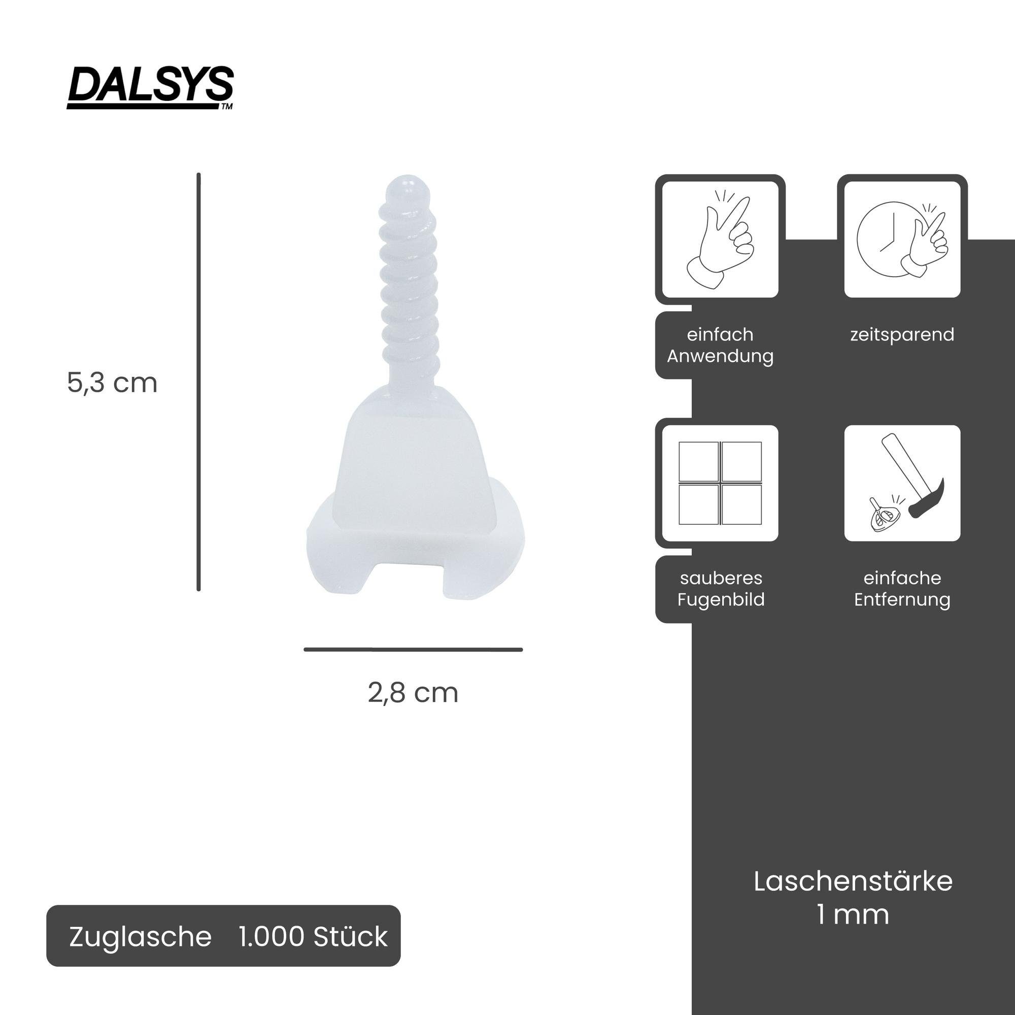 Dalsys Nivelliersystem für Fliesen enthält (1mm) günstig online kaufen