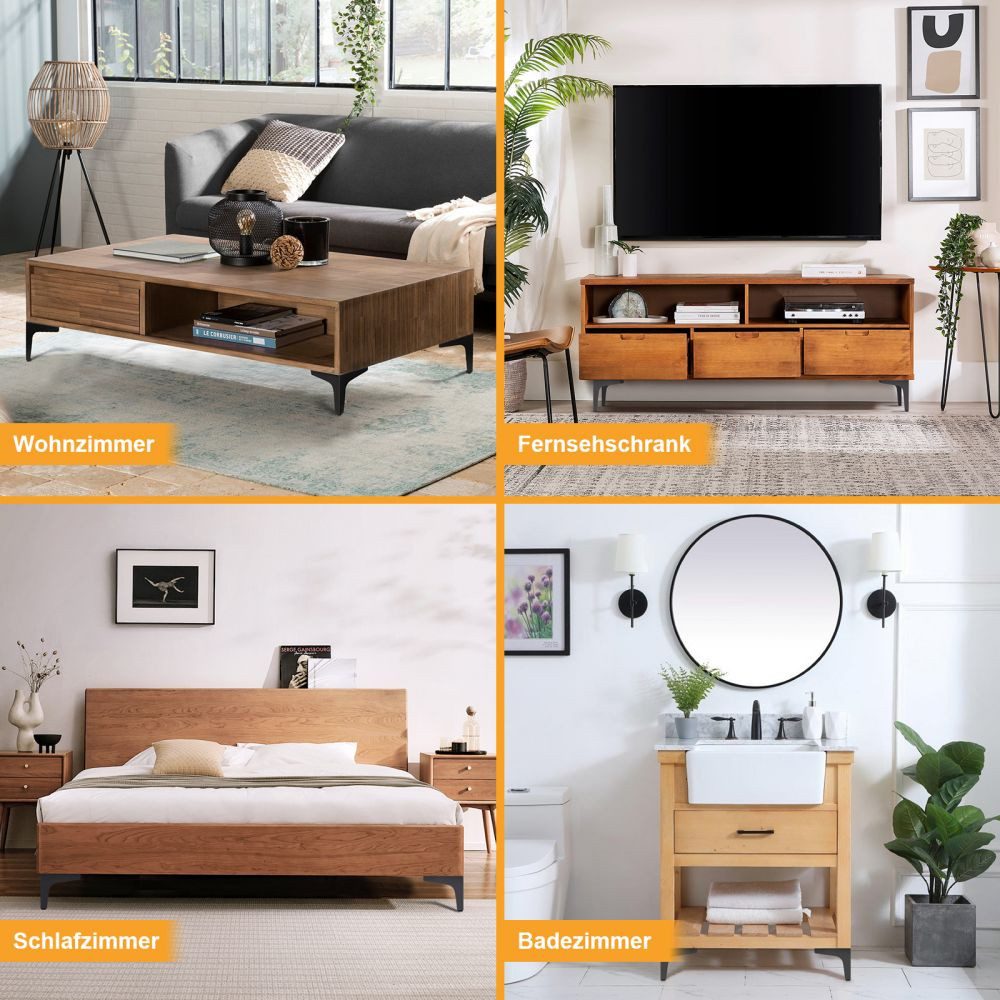 JOYOLEDER Möbelfuß Möbelbeine, Schrankfüße, 8 Stück Metall Sockelfuß, (Möbelfuß Möbelfüsse)