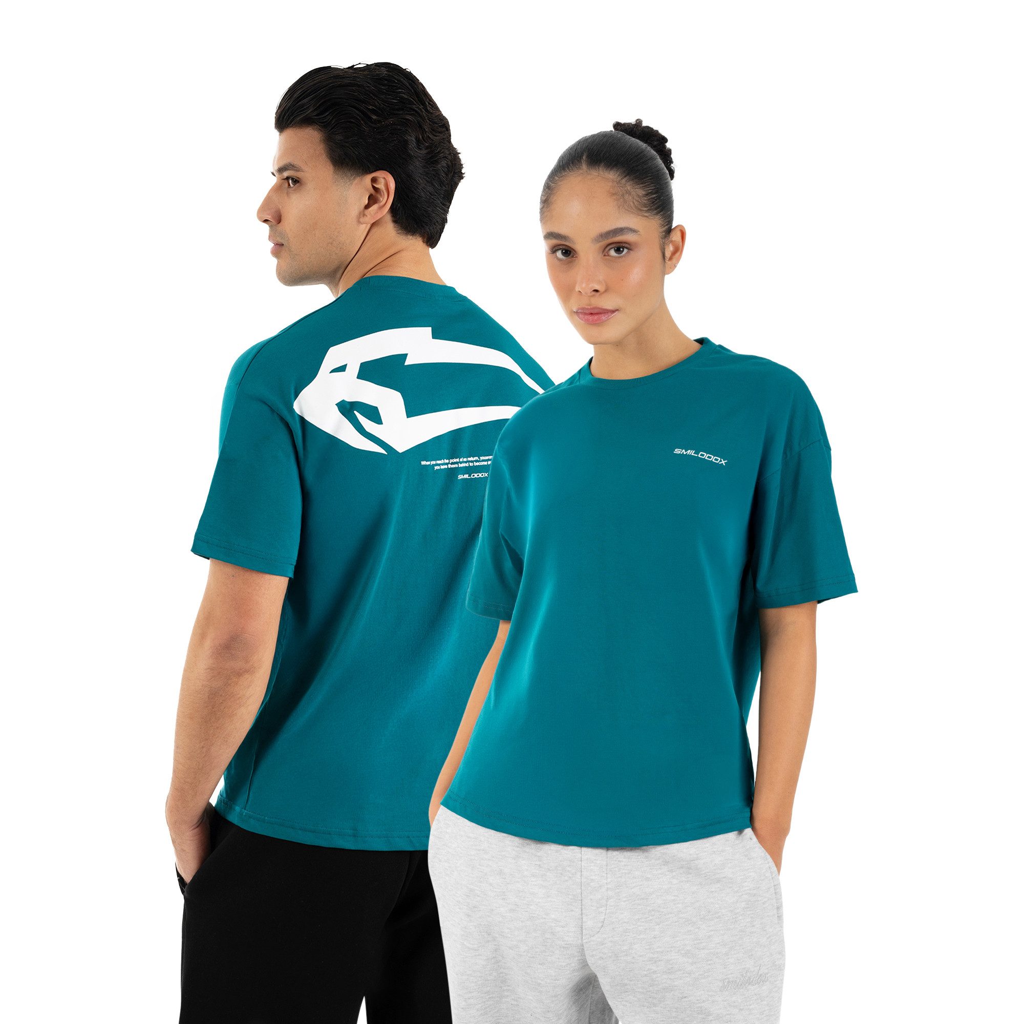 T-Shirt Tane, T-Oberteil Unisex Oversize Shirt mit Backprint & Logo