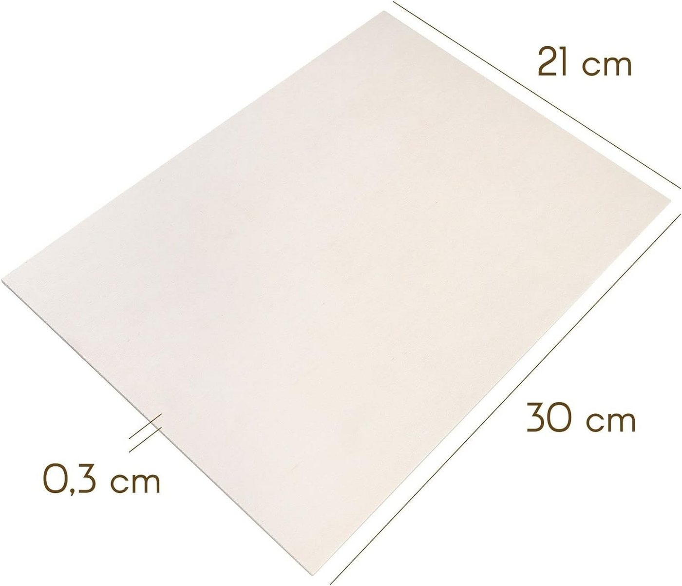 Thumbnail - Creative Deco Bastelnaturmaterial Sperrholzplatte 3mm Pappelsperrholz, (30-tlg), Perfektes Blatt für Laubsäge, Brandmale...