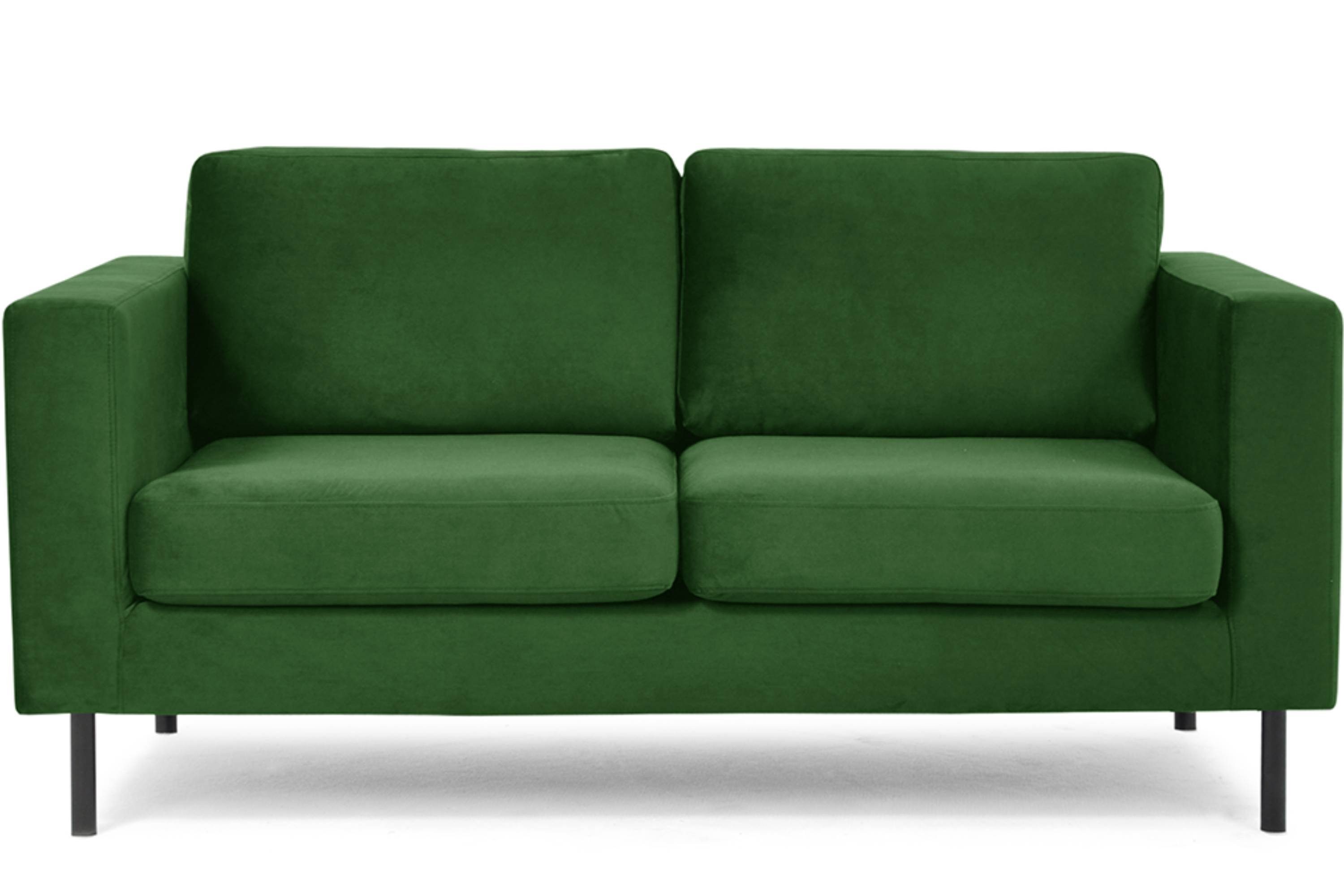 Konsimo 2-Sitzer TOZZI Sofa 2 Personen, hohe Beine, universelles Design grün | grün | grün