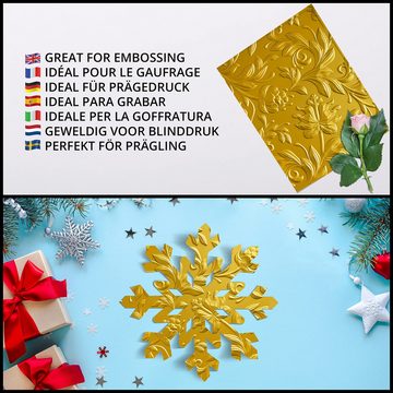 Belle Vous Aquarellpapier Goldfolie Karton (60 Stück) 29,7x21cm 250gsm A4, Goldfolie Karton (60er Pack) 29,7x21cm 250gsm A4