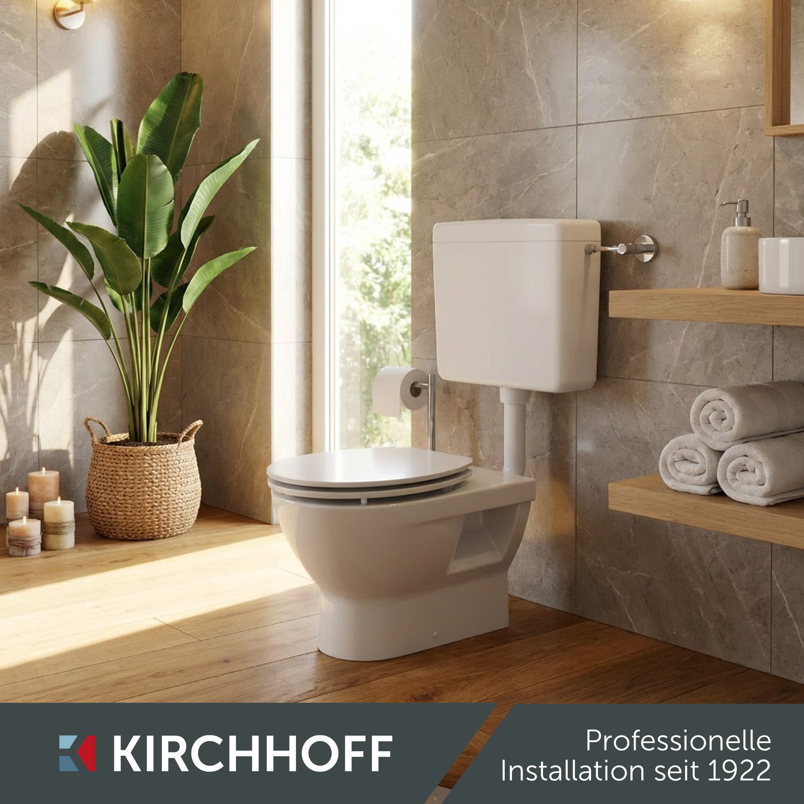 Kirchhoff Spülkasten Spülkasten 1000, Weiß, mit Spartaste, 6-9 l