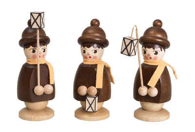 Weihnachtsfigur Miniaturfiguren 3 Laternenkinder bunt Höhe 10cm NEU