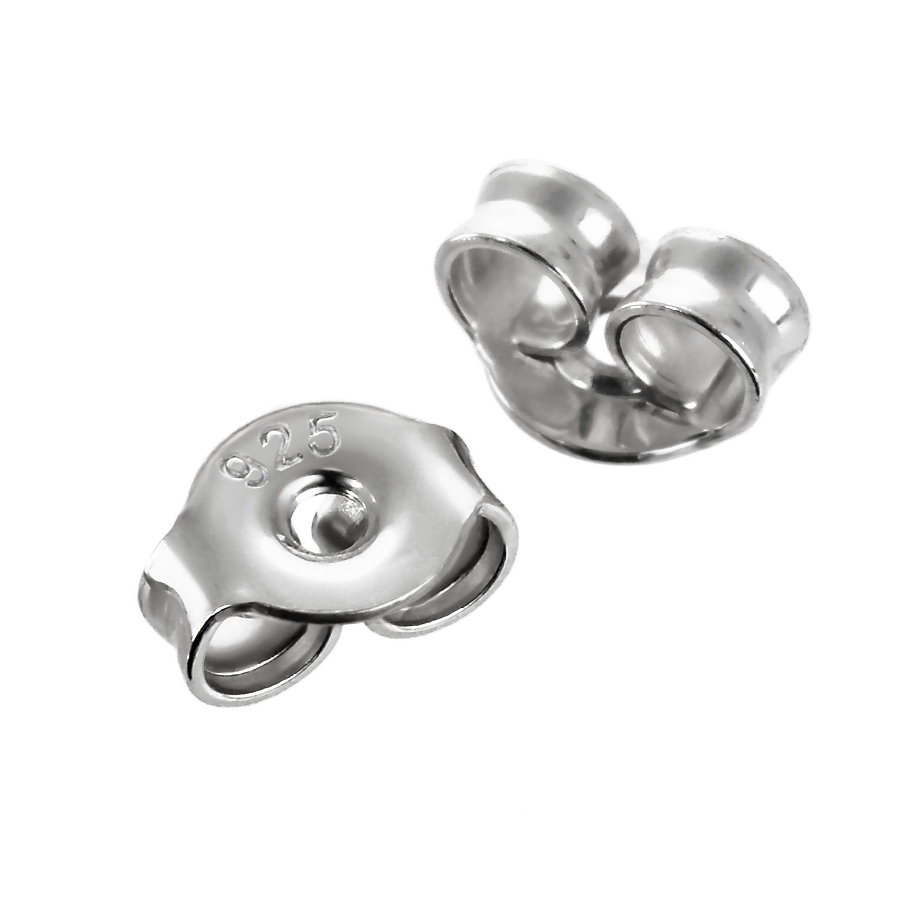 NKlaus Ohrstecker-Verschluss 1 Paar 925er Sterlingsilber rhodiniert. 4,8mm Gege (1 Paar)