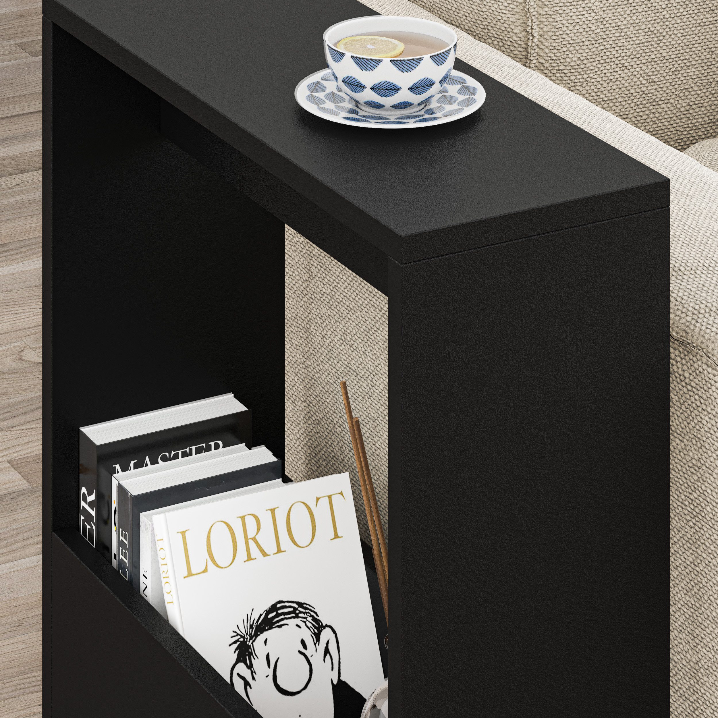 Decortie Beistelltisch Simpi (pack), Moderner Beistelltisch, Mehrzweck mit Kreativität, 55 x 20 x 60 cm