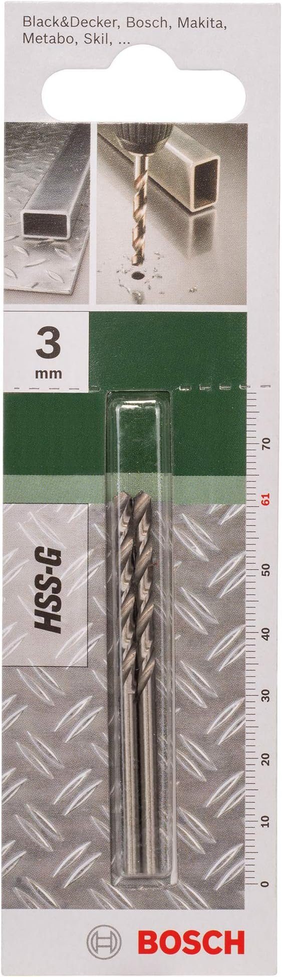 Bosch Metallbohrer HSS-G Stück, und Bitset geschliffen Bohrer- (2 3 Ø mm) BOSCH
